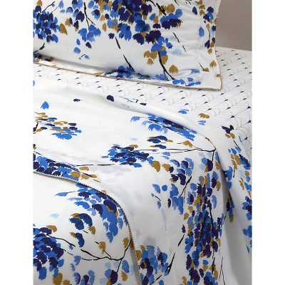 Yves Delorme Multicoloured Canopee Graphic-print Organic-cotton Double Flat Sheet