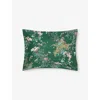 Yves Delorme Multicoloured Contes Floral-print Cotton-sateen Oxford Pillowcase 50cm X 75cm In Green