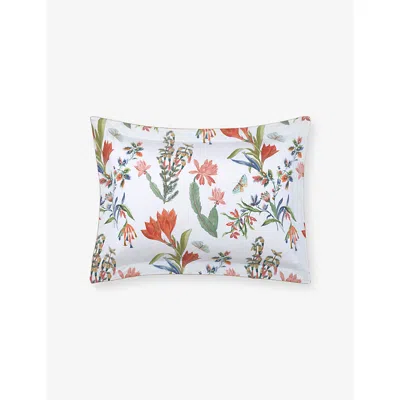 Yves Delorme Multicoloured Eze Floral-print Cotton-sateen Oxford Pillowcase 50cm X 75cm