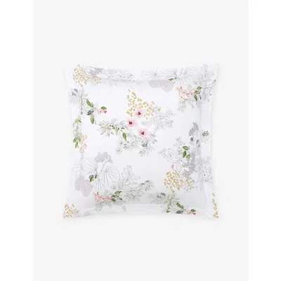 Yves Delorme Multicoloured Orchidee Floral-print Cotton-sateen Oxford Pillowcase 65cm X 65cm