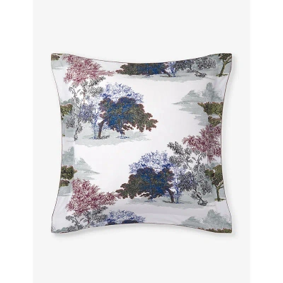 Yves Delorme Multicoloured Parc Floral-print Organic-cotton Oxford Pillowcase 65cm X 65cm