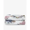 YVES DELORME YVES DELORME MULTICOLOURED PARC GRAPHIC-PRINT ORGANIC COTTON-BLEND DOUBLE BED COVER