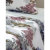 YVES DELORME YVES DELORME MULTICOLOURED PARC GRAPHIC-PRINT ORGANIC-COTTON DOUBLE FLAT SHEET