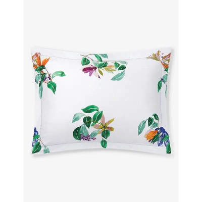 Yves Delorme Multicoloured Parfum Floral-print Organic-cotton Oxford Pillowcase 50cm X 90cm