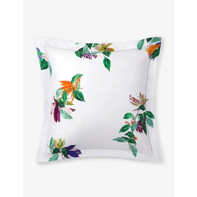 Yves Delorme Multicoloured Parfum Floral-print Organic-cotton Oxford Pillowcase 65cm X 65cm