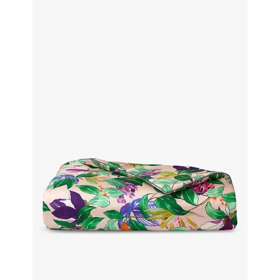 Yves Delorme Multicoloured Parfum Floral-print Silk-blend Bed Runner 80cm X 220cm