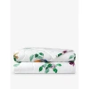 YVES DELORME YVES DELORME MULTICOLOURED PARFUM GRAPHIC-PATTERN DOUBLE ORGANIC-COTTON BED COVER