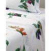 YVES DELORME YVES DELORME PARFUM GRAPHIC-PATTERN DOUBLE ORGANIC-COTTON FLAT SHEET