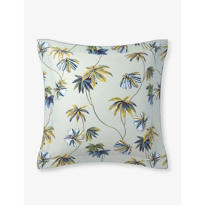 Yves Delorme Multicoloured Tropical Floral-print Organic-cotton Oxford Pillowcase 65cm X 65cm