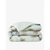 YVES DELORME YVES DELORME TROPICAL GRAPHIC-PATTERN DOUBLE ORGANIC-COTTON DUVET COVER