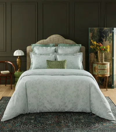 Yves Delorme Muses Super King Flat Sheet In Green