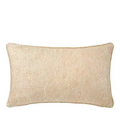 Yves Delorme Ombre Silk & Linen Blend Jacquard Decorative Pillow, 13 X 22 In Celeste