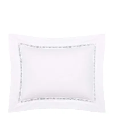 Yves Delorme Organic Cotton Colisée Blanc Boudoir Pillowcase In White