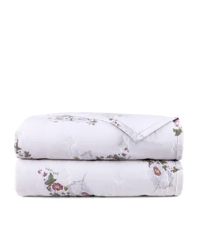 Yves Delorme Organic Cotton Corolles Super King Bedcover In White