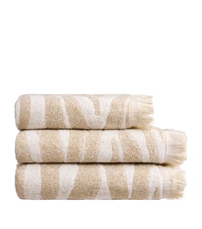 Yves Delorme Organic Cotton Faune Bath Towel (70cm X 140cm) In Beige