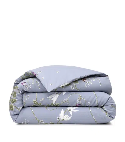 Yves Delorme Organic Cotton Rameau King Duvet Cover In Blue