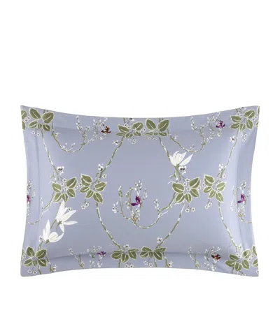 Yves Delorme Organic Cotton Rameau King Oxford Pillowcase In Blue