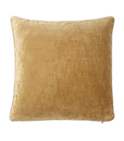 Yves Delorme Orphéo Square Cushion Cover In Gold