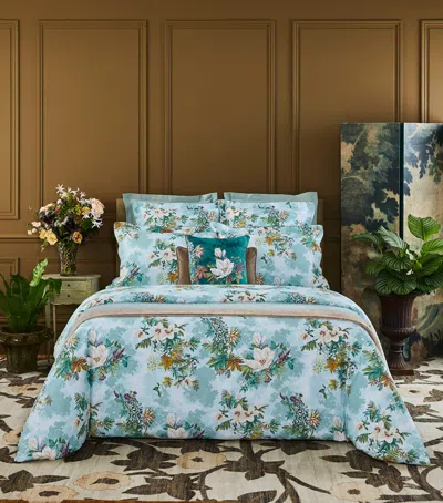 Yves Delorme Panorama Double Flat Sheet In Green
