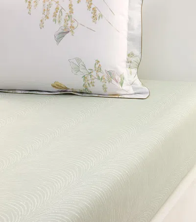 Yves Delorme Pollen King Fitted Sheet In White
