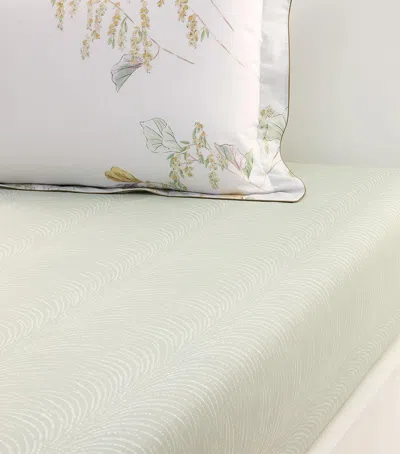 Yves Delorme Pollen Super King Fitted Sheet In White