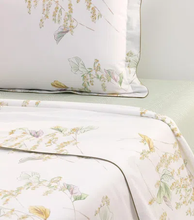 Yves Delorme Pollen Super King Flat Sheet In White