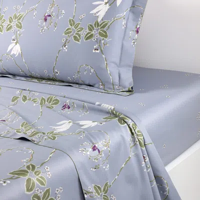 Yves Delorme Rameau Flat Sheet, King In Blue