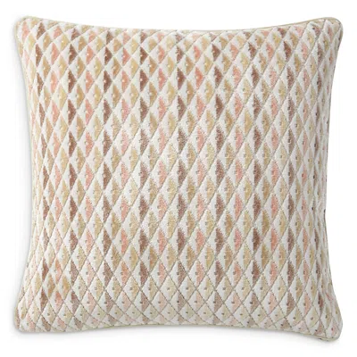 Yves Delorme Sculpted Velvet Decorative Pillow, 18 X 18 In Neutral