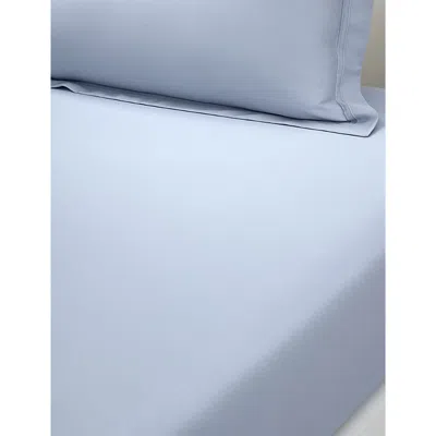 Yves Delorme Triomphe Celeste Double Cotton Fitted Sheet 135cm X 190cm