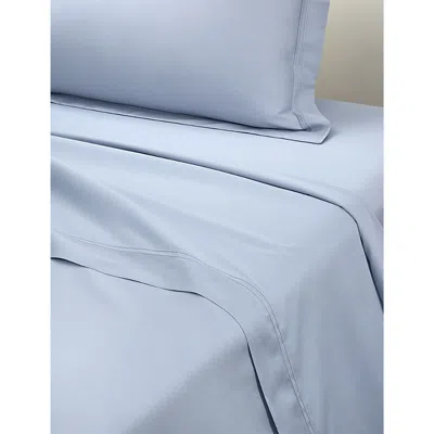 YVES DELORME TRIOMPHE CELESTE COTTON FLAT SHEET