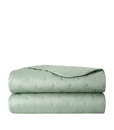 Yves Delorme Triomphe Double Bed Cover (250cm X 250cm) In Green