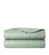 Yves Delorme Veronese Triomphe Veronese Quilted Super-king Organic Cotton-blend Bed Cover In Green