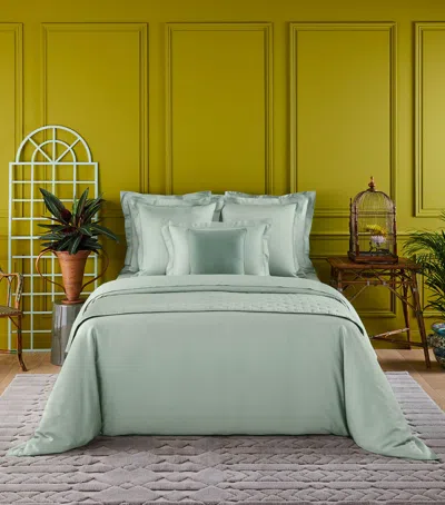 Yves Delorme Triomphe Double Duvet Cover In Green