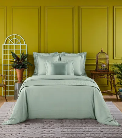 Yves Delorme Triomphe Double Flat Sheet In Green