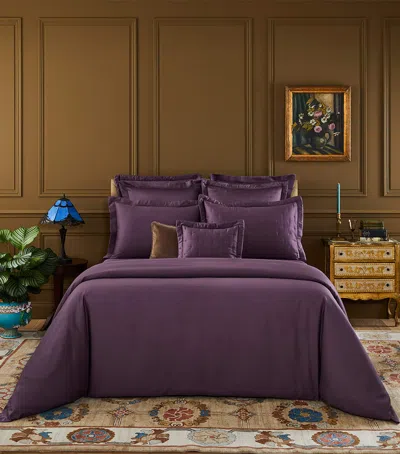 Yves Delorme Triomphe Double Flat Sheet In Purple