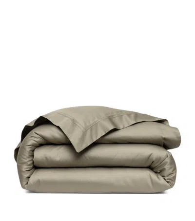 Yves Delorme Triomphe Kaki King Duvet Cover In Green