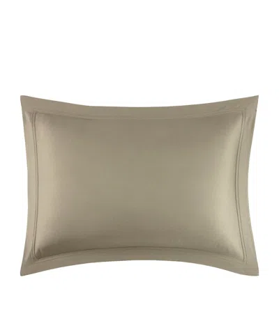 Yves Delorme Triomphe Kaki  Oxford Pillowcase In Green
