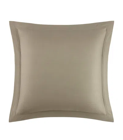 Yves Delorme Triomphe Kaki Square Oxford Pillowcase In Green
