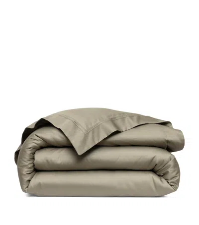 Yves Delorme Triomphe Kaki Super King Duvet Cover In Green