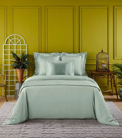Yves Delorme Triomphe Double Fitted Sheet In Green