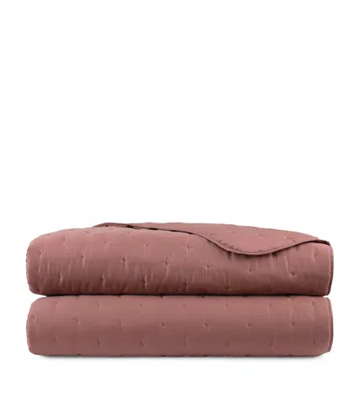 Yves Delorme Triomphe Santal King Bedcover In Red