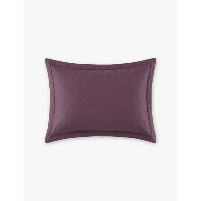Yves Delorme Triomphe Standard Oxford Organic Cotton-sateen Pillow Case In Iris