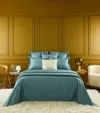 Yves Delorme Triomphe Super King Flat Sheet In Green