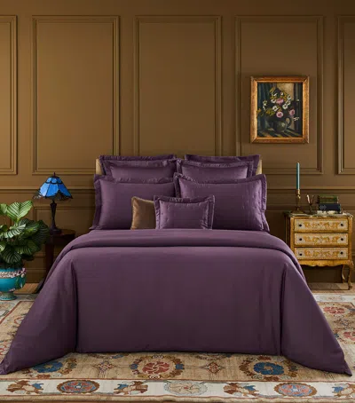 Yves Delorme Triomphe Super King Flat Sheet In Purple