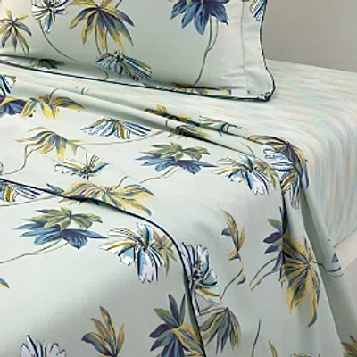 Yves Delorme Tropical Flat Sheet, Full Queen In Green