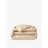 Yves Delorme Une Triomphe Double Organic-cotton Duvet Cover In Dune