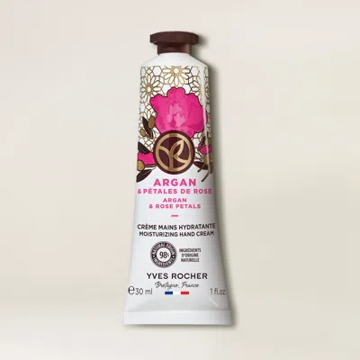 Yves Rocher Argan & Rose Petals Moisturizing Hand Cream In White