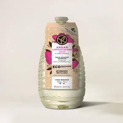Yves Rocher Eco-refill Argan & Rose Petals Bath & Shower Gel In White