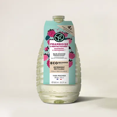 Yves Rocher Eco-refill Raspberry & Peppermint Bath & Shower Gel In White