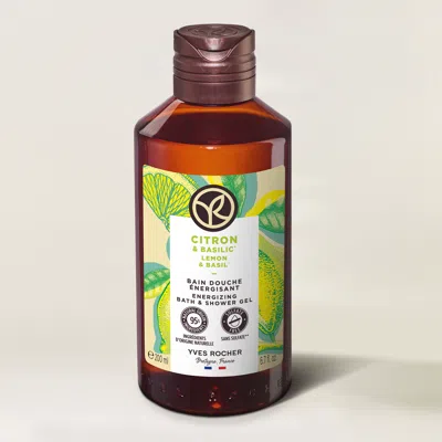 Yves Rocher Lemon & Basil Energizing Bath & Shower Gel - 200 ml In White